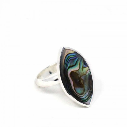 Ring, Abalone and Silver Ellipse